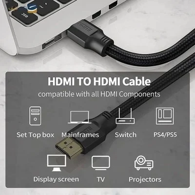 Porodo 8K HDMI to HDMI Cable (2 m) - Black